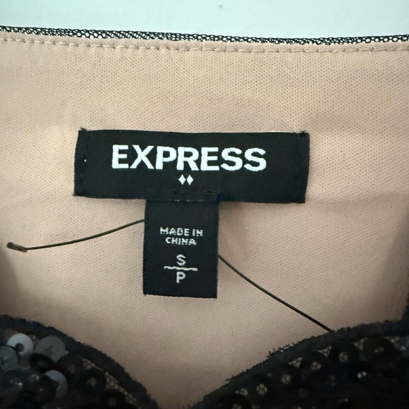 Express Black Sequin Camisole Top - Picture 3 of 4